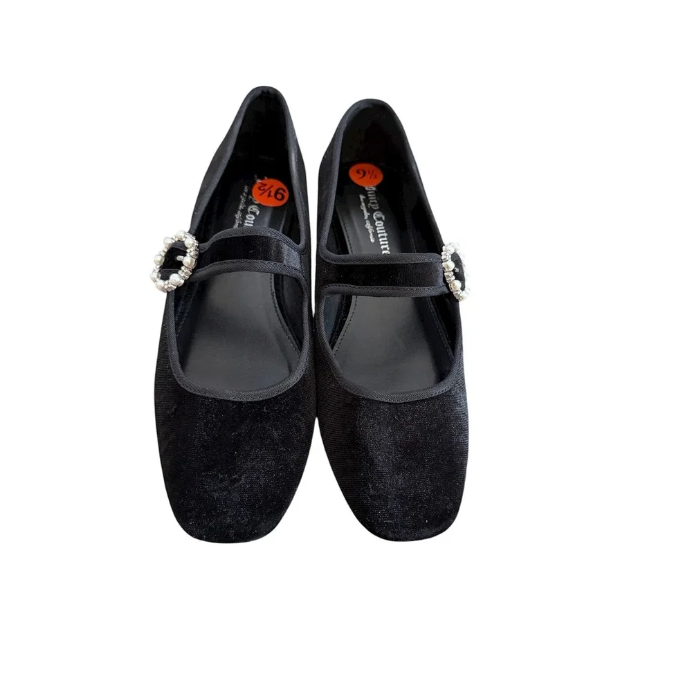NWT-Juicy Couture Faux Velvet‎ Flats Size 9.5